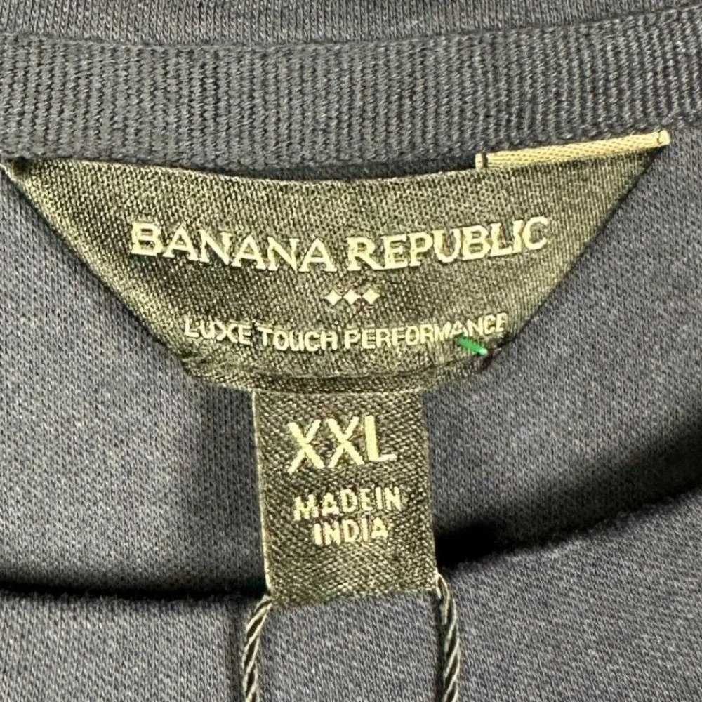NEW Banana Republic T-Shirt Mens 2XL Navy Luxe Touch Performance Tailored Tee